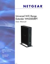 Netgear Wn2000rpt Universal Wifi Range Extender User Manual Pdf Download Manualslib