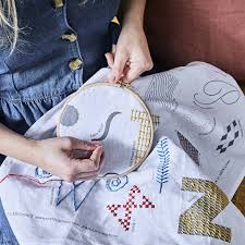 Free shipping on all orders over $10. Alphabet Linen Embroidery Kit By Stitch School Notonthehighstreet Com