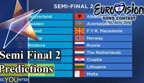 These performances are what each national jury vote on ahead of the live show for televoters tomorrow. Esc United Semi Final 2 Predictions The Netherlands Russia To Top This Semi Escyounited