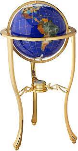 Gemstone globe, intarsia globe, crystal globes, day night globes, gemstone intarsia globe, crystal globe, authentic gemstone globes, world. Buy Unique Art 36 Inch By 13 Inch Floor Standing Blue Lapis Gemstone World Globe Gold Tripod Online In Vietnam B006vc5ekc