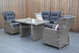 ☀ riesen auswahl ✔ bei einem lounge dining set kann man, wie bei klassischen loungesets, zwischen verschiedenen modular. Valencia Verstellbares Dining Lounge Set 2er Mit Esstisch Sandgrau Meliert Garten Mobel Fur Dich