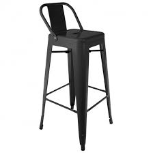 Chaise de bar contemporaine et chaises en bois. Tabouret Industriel Avec Dossier