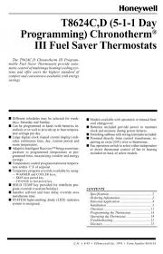 This video tutorial describes how to swap out batteries on an older and newer model of thermostats. 68 0134 T8624c D 5 1 1 Day Programming Honeywell