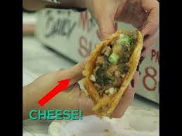 This Taco Shell Is Made Of Cheese Youtube Los Tacos Nyc In Chelsea Off Menu Taco Al Pastor With Cheese Shell Cheese Shell Taco Food Taco Stuffed Shells