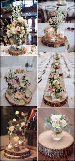 45 Chic Rustic Wedding Centerpieces With Tree Stumps Page 35 Armaweb07 Com Flower Centerpieces Wedding Barn Wedding Decorations Rustic Wedding Centerpieces