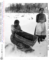 Interior Salish Women Making Baskets C 03656 First Nations Native American Photos Traditional Weaving