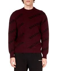 Balenciaga's black hooded sweatshirt is embroidered with bbalenciaga at the chest, the most recent iteration of the house's minimalist typeface logo. Balenciaga Men S Logo Intarsia Sweater Balenciaga Cloth Balenciaga Mens Sweaters Sweatshirt Jacket