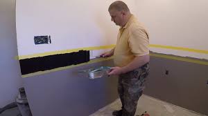 Chair rail is commonly used as an interior design element that adds depth contrast and texture to otherwise plain interior walls. How To Use A Bosch Laser Level To Paint Perfect Stripes How To Paint Two Tone Colors With A Border Youtube