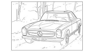 Gratis printbare kleurplaten met grote variëteit in thema's om uit te printen en in te kleuren. Mercedes Benz Kleurplaten