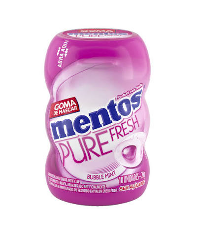 MENTOS MINI PURE FRESH GAR BUBBLE MINT 20G