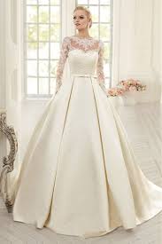 Elegant Wedding Dresses Ivory Wedd Long Sleeve Ball Gown Wedding Dress Long Sleeve Satin Wedding Dress Elegant Long Sleeve Wedding Dresses