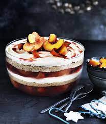 Peach Almond And Prosecco Trifle Australian Gourmet Traveller Recipe Trifle Recipe Trifle Desserts