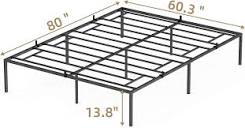 Amazon.com: coucheta Queen Metal Platform Bed Frame with Sturdy ...