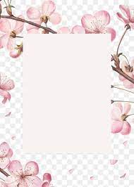 Rectangular Pink Cherry Blossom Flower Bouquet Border Frame On Transparent Background Free Im Blossom Flower Cherry Blossom Wedding Invitations Flower Border