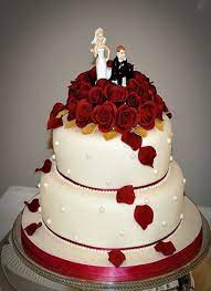 Cakes with greeting cards midnight delivery same.if you want to offer a superb anniversary surprise, order a delicious blueberry cheese cake, red velvet cake, rainbow cake, plum cake and. Gold Red Velvet Wedding Cake Novocom Top