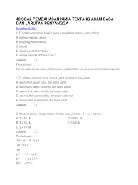 Di antara pernyataan berikut yang benar adalah. Soal Pembahasan Kimia Tentang Asam Basa Dan Larutan Penyangga