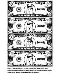 They will print on separate pages. Play Money Coloring Page Crayola Com