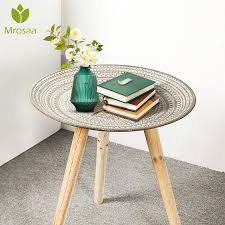 If you want to lend a warmer feel to your living room, check out accent and coffee tables with a wood finish. Buy Online Creative Round Nordic Wood Coffee Table Bed Sofa Side Table Tea Fruit Snack Service Plate Tray Small Desk Living Room Furniture Alitools