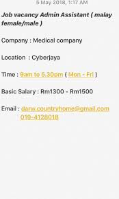 To assist the assistant manager of marketing dept in the daily process of social…. Admin Assistant In Malay