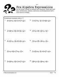 We have free math worksheets suitable for grade 8. Evaluate The Expressions Worksheets