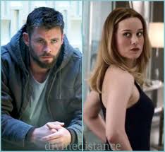 thor and carol capita marvel filme marvel filmes capita marvel