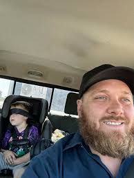 Dad let me get a nap in before we get to the track so we can kick some butt  tonight