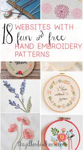 Animals, flowers, holidays and children's designs are all available. 17 Sites With Fun And Free Hand Embroidery Patterns