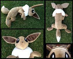 Big Floppy Eeevee Plush Sewing Stuffed Animals Felt Toys Patterns Plush Pattern