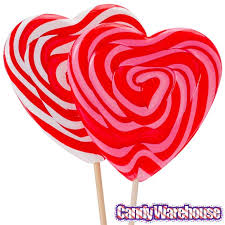 Heart Shaped Valentine Swirl Pops 12 Piece Box Swirl Lollipops Valentine Candy Online Candy