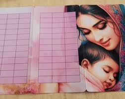 Mothers Love Klappkarten, Rubbelchallenge, Losechallenge, Tombola,  Klappkarte, Umschlagmethode, A 6, Sparchallenge, Budgetierung