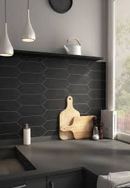 Les Lignes Minimalistes Modernes Et La Forme De Losange Des Carreaux De Ceramique De La Collection Porcelain Flooring Black Porcelain Tiles Floor And Wall Tile