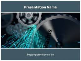Free Gears Friction Powerpoint Template Teknologi