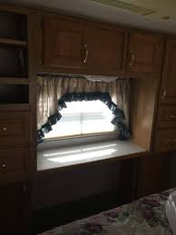 50] curtain gray white floral design window treatment bedroom bathroom kitchen dining living patio porch rv valance camper handmade. Rv Window Coverings For Temperature Control