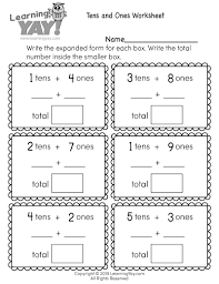 Even something as easy as guessing the beginning letter of long words can assist your child improve his phonics abilities. Tens And Ones Worksheet For 1st Grade Free Printable Preschool Children Akctivitiys