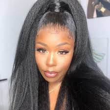 100g net weight for hair; Natural Wigs Kinky Straight Hair 6 6 Closure Wig For Black Women Asteriahair