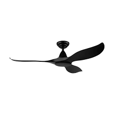 This fan features a rich matte black finish complemented by a decorative cage style light kit. Eglo Noosa 52 3 Blade Dc Indoor Outdoor Ceiling Fan With Remote Control Black No Light Lights Direct