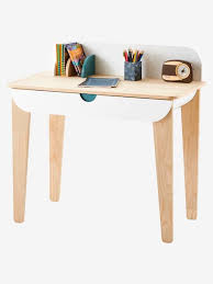 Auch die schwierigsten hausaufgaben dürften damit ihren schrecken verlieren. Vertbaudet Kinder Schreibtisch Seventies In Weiss Natur