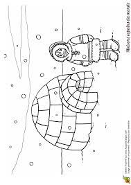 coloriage dessin igloo et esquimau craft drawing winter crafts for kids fleurs