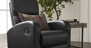 The Cozy Benning Recliner Is A Living Room Chair With Modern Curves And Classic Black Leather Look Uph Media Room Seating Living Room Ceiling Lamps Living Room