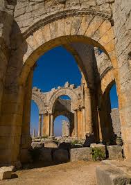 A Hermit Praying In The Ruins Of A Roman Temple The Church Of Saint Simeon Stylites Syria St Simeon Syria City Landscape