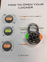 Teaching Ell 5th Graders How To Open A Combination Lock Color Coded Right Side And Left Side To Give Them A Better Teaching Ell School Locks School Transition