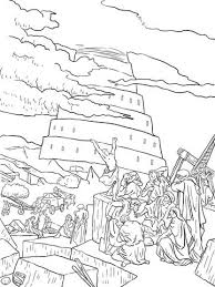 Tower Of Babel And The Confusion Of Tongues Coloring Page Free Printable Coloring Pages Coloring Pages Tower Of Babel Free Coloring Pages