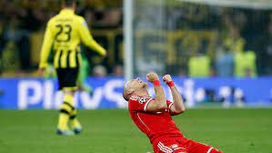 25 may 2013 bayern munich's arjen robben nets winner. Arjen Robben Scores In 89th Minute To Give Bayern Munich Win Over Borussia Dortmund In Champions League Final