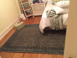 What size rug should you get for your bedroom? 5 X 8 Area Rug Under Full Bed
