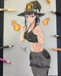 Check spelling or type a new query. Hello Guys Maki Oze From Fire Force For Me She Is My Favorite In This Anime What You Think I Used Polychromos And Prismacolo Anime Frau Anime Bilder