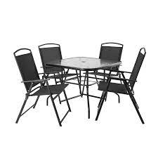 4.1 out of 5 stars. Mainstays Albany Lane Outdoor Patio 5 Piece Dining Set Black Frame And Sling 4 Person Walmart Com Walmart Com