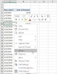 Group Pivot Table Items In Excel Pivot Table Teaching Excel