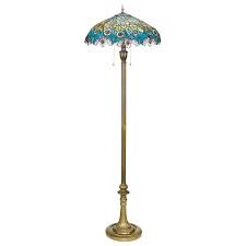 Art Nouveau Peacock Tiffany 59 Floor Lamp Tiffany Style Floor Lamps Stained Glass Floor Lamp Art Deco Floor Lamp