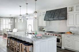 french white kitchen cabinets with zinc
