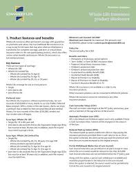 It's actually a form of universal life insurance known most commonly as guaranteed universal life insurance. Whole Life Insurance Product Disclosure 6326